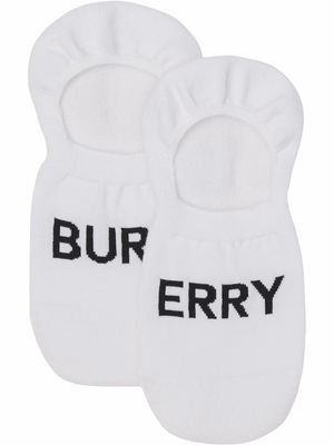 Burberry logo-intarsia socks - White