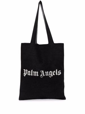 Palm Angels logo-print tote - Black