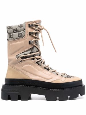 MISBHV monogram leather boots - Neutrals