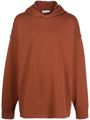 Cmmn Swdn Teri garment-dyed oversize hoodie - Orange