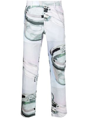 ROCHAMBEAU x Nick Farhi pyrex-print trousers - Multicolour