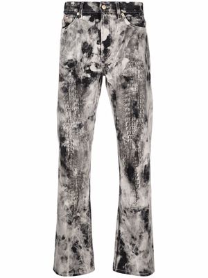 Eytys straight-leg abstract-print jeans - Grey
