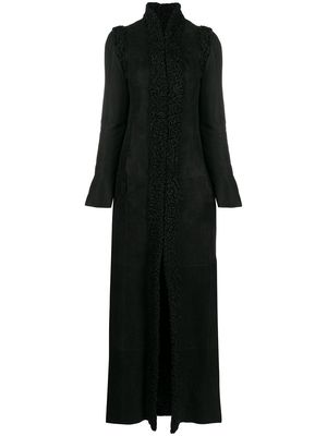 Gianfranco Ferré Pre-Owned 1990s detachable sleeves long coat - Black