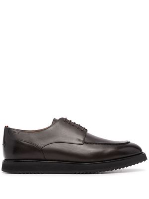 Bally almond-toe leather derby shoes - Brown