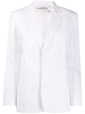 LANVIN crinkle effect suit jacket - White