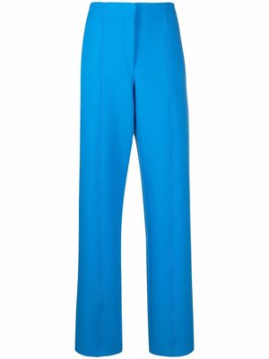 Salvatore Ferragamo high-waisted straight-leg trousers - Blue