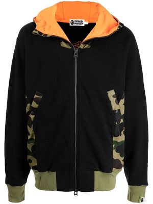 A BATHING APE® contrast-trim cotton hoodie - Black