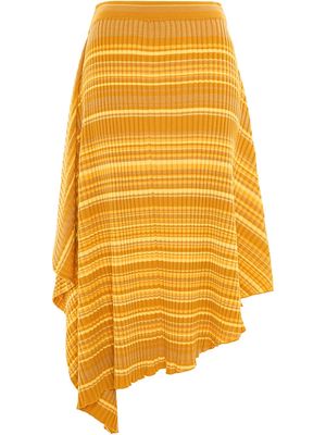 JW Anderson striped ribbed infinity skirt - Yellow