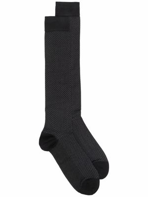 Marcoliani spot-knit socks - Black