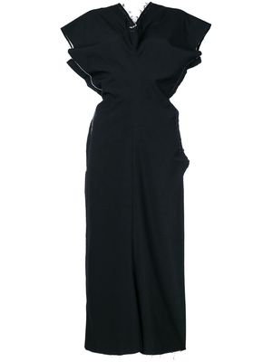 Comme Des Garçons Pre-Owned raw edge peplum dress - Black