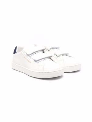 Palm Angels Kids touch-strap leather trainers - White