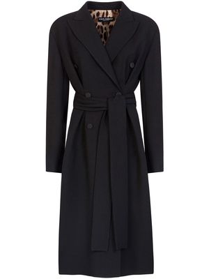 Dolce & Gabbana peak-lapel trench coat - Black