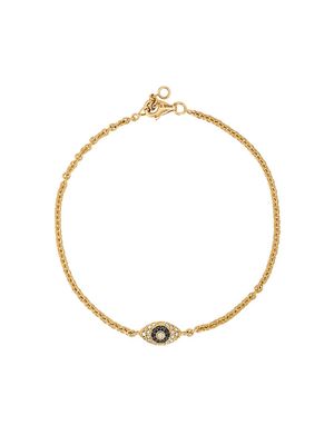 ALINKA ALINKA Evil Eye 18kt gold and diamond bracelet - Metallic