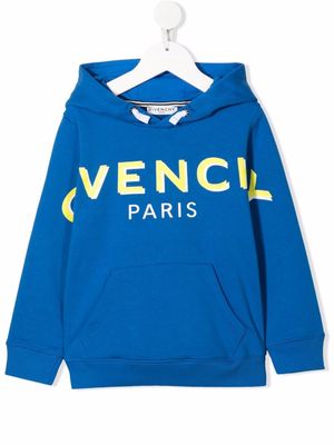 Givenchy Kids logo-print hoodie - Blue