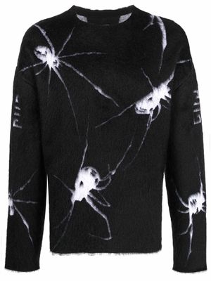 Givenchy Spider's Web graphic-print knit jumper - Black