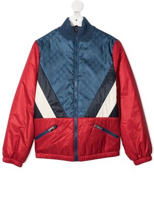 Gucci Kids multi-panel design jacket - Red