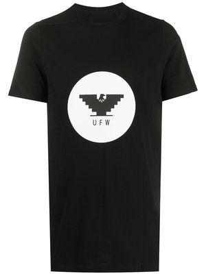 Rick Owens graphic print round neck T-shirt - Black