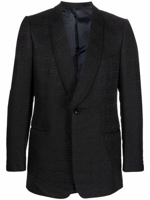 Pierre Cardin Pre-Owned 1960s patterned jacquard single-breasted blazer - Black
