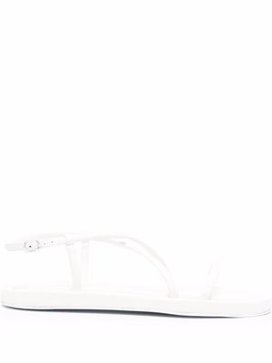 Alexander McQueen crossover strap open-toe flat sandals - White