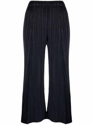 Pleats Please Issey Miyake cropped pleated trousers - Black