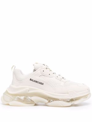 Balenciaga Triple S clear-sole chunky sneakers - White