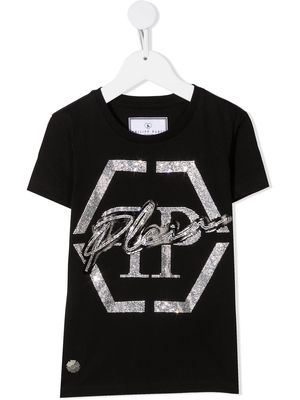Philipp Plein Junior Hexagon short sleeved T-shirt - Black