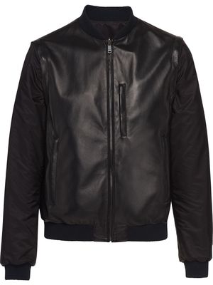 Prada nappa leather bomber jacket - Black
