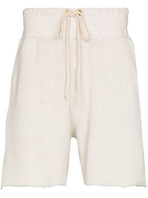 Les Tien drawstring cotton track shorts - Neutrals