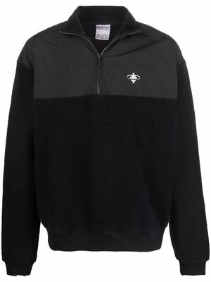 Marcelo Burlon County of Milan cross-motif panelled sweatshirt - Black