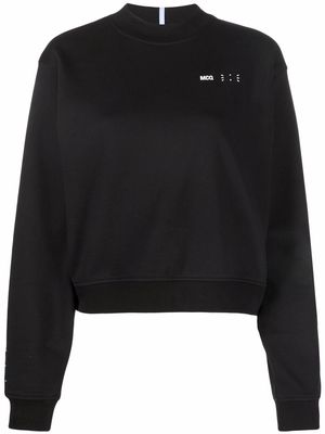 MCQ logo-print crew neck sweatshirt - Black