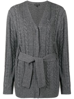Cashmere In Love cashmere blend cable knit cardigan - Grey