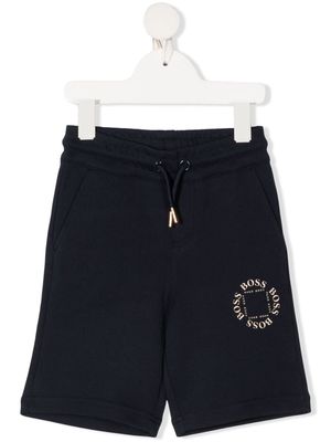 BOSS Kidswear logo-print shorts - Blue