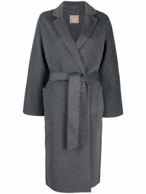 12 STOREEZ belted wool-cashmere coat - Grey
