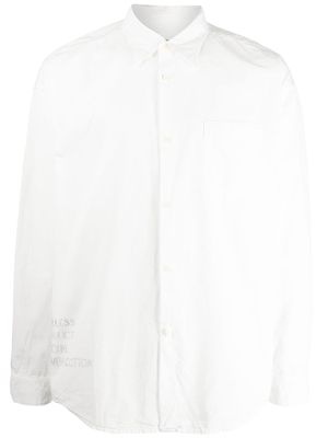 visvim patch-pocket button-up shirt - White