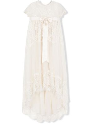 Dolce & Gabbana Kids bow-detail lace dress - White