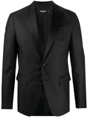 Dsquared2 embroidered logo blazer - Black