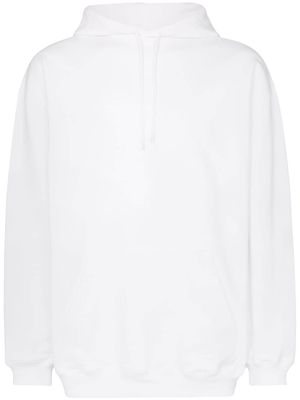 Balenciaga logo print oversized hooded jumper - White