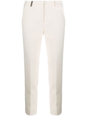 Peserico cropped slim-fit trousers - Neutrals
