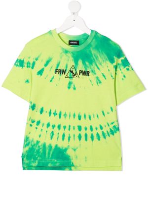 Diesel Kids tie-dye print T-shirt - Green