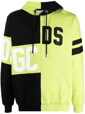 Gcds logo patchwork hoodie - Black
