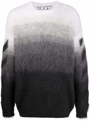 Off-White brushed gradient-effect jumper - Black