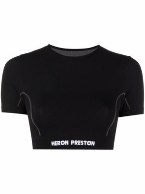 Heron Preston cropped performance T-shirt - Black