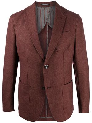 Emporio Armani single-breasted fitted blazer - Red