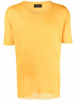 Alanui knitted linen T-shirt - Orange