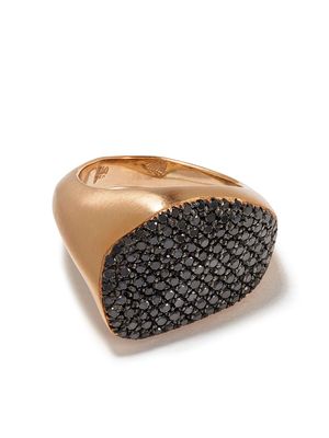 The House of Aziz & Walid Mouzannar 18kt rose gold black diamond pinky ring