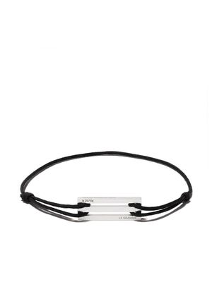 Le Gramme 25/10g cord bracelet - SILVER/BLACK