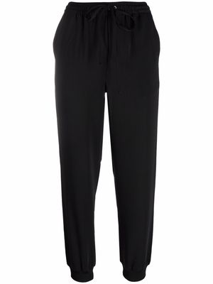 Lauren Ralph Lauren striped tapered trousers - Black