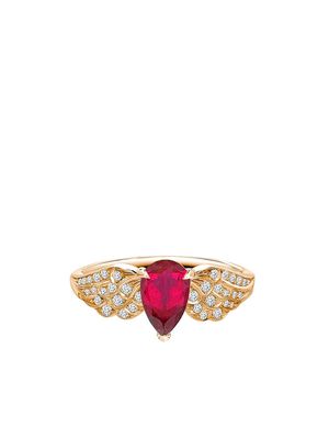 Pragnell 18kt rose gold diamond ruby Tiara ring