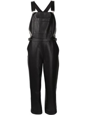 Proenza Schouler White Label belted nappa leather jumpsuit - Black