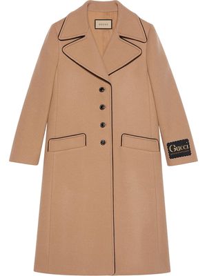 Gucci Eschatology-label wool coat - Neutrals